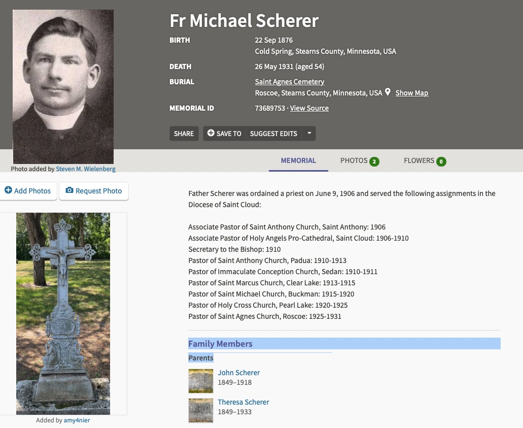 Information about Fr Michael Scherer