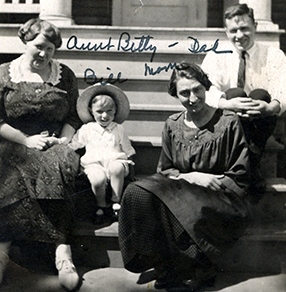 Jo, John, and Bill van Raaphorst, and Tante Bets