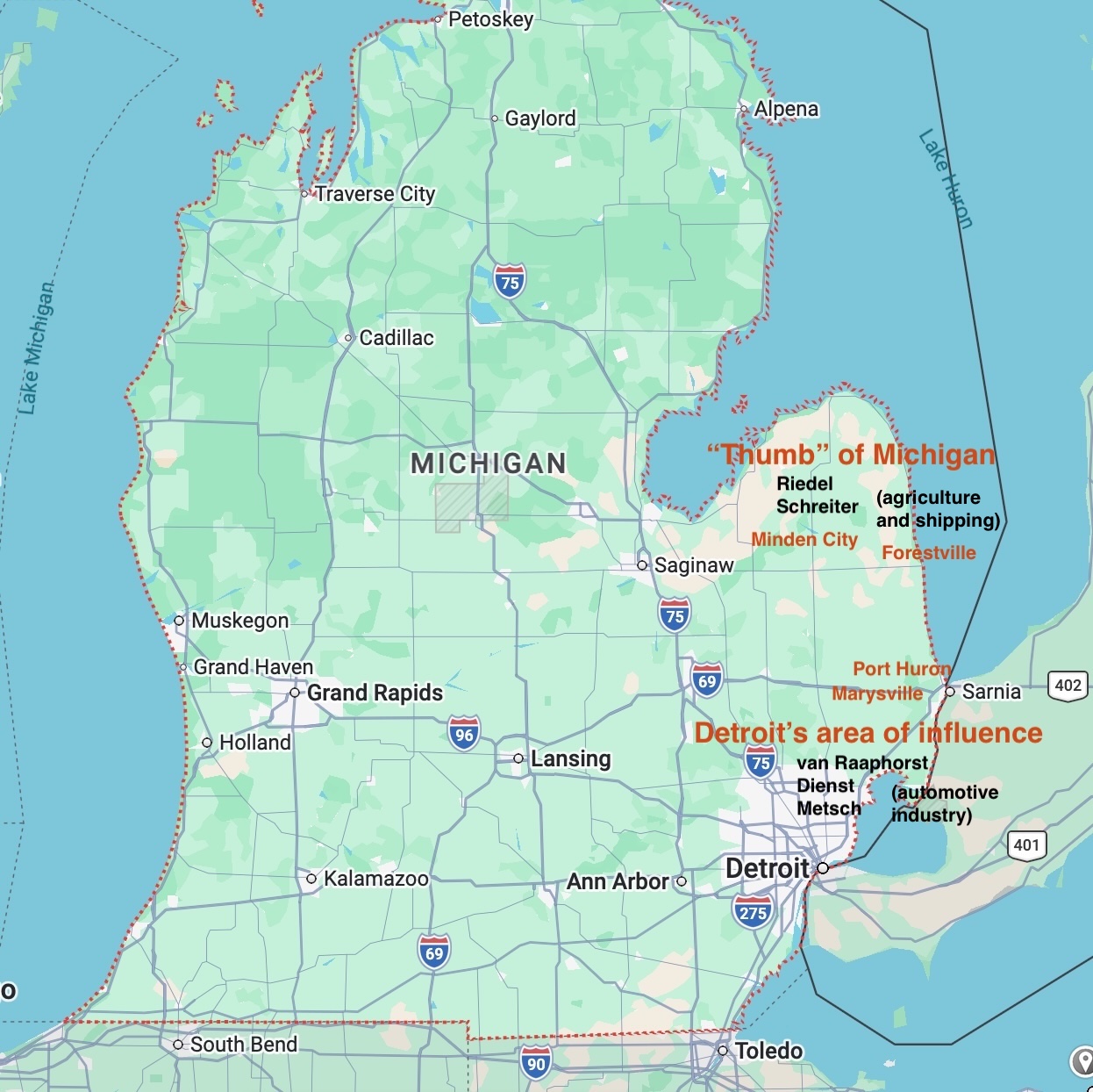 The van Raaphorst family migrated to the area around Detroit, Michigan.