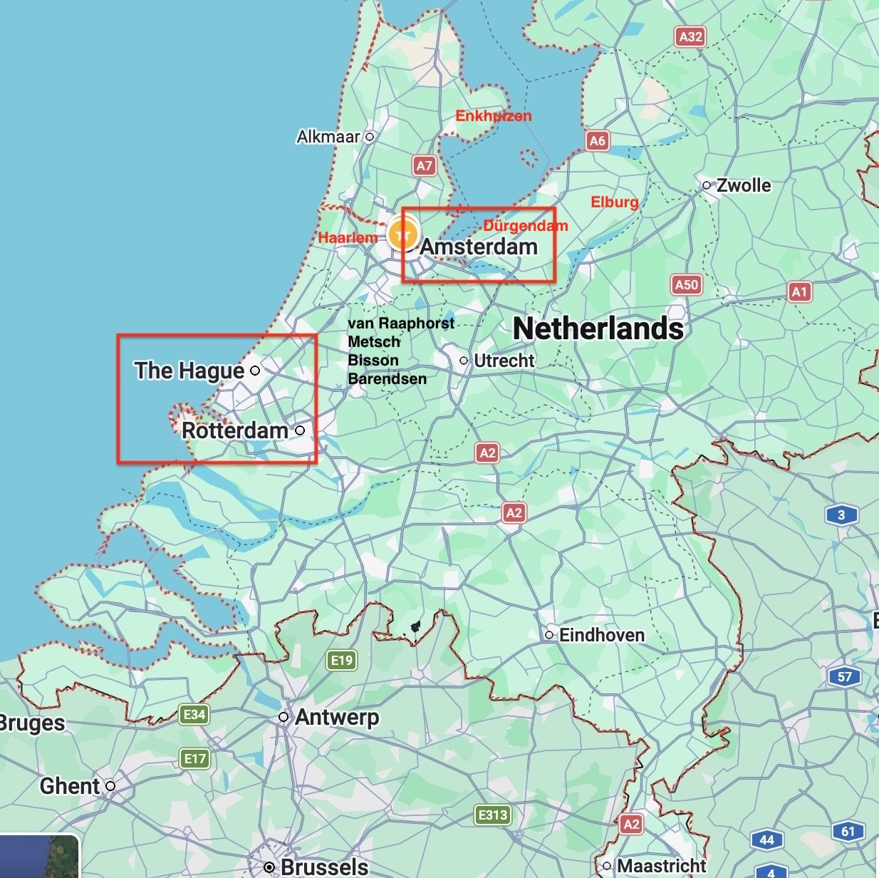 The Netherlands, where many of the van Raaphorst ancestors were born