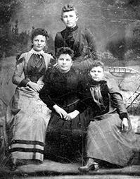 Anna (standing) and three of her sisters