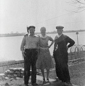 Chris, his son John, and daughter-in-law Nan