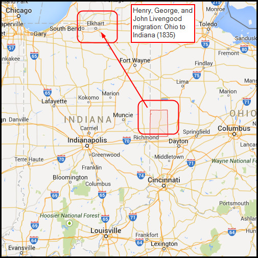 Livengood migration to Indiana