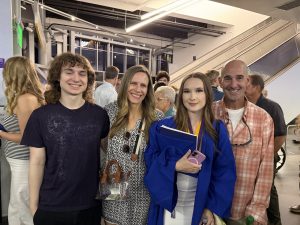 Archer (who just graduated from Normandale Community College), Gillian, Helena, and Mike Blomquist